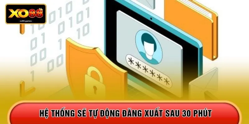 Hệ thống sẽ tự động đăng xuất sau 30 phút